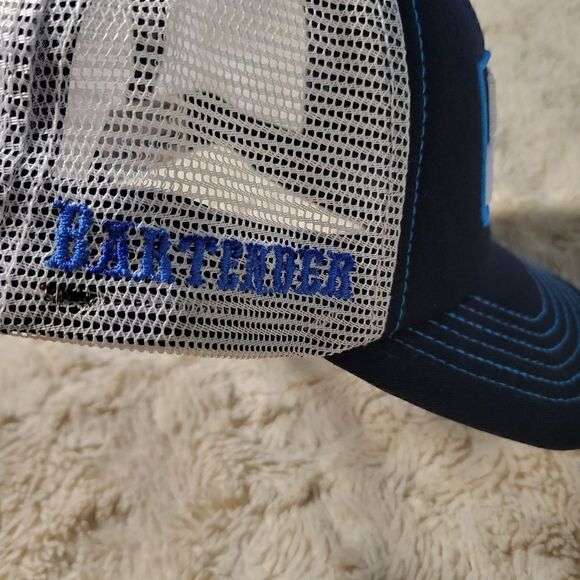 Bud✨Light Navy and White Bartender Engraved Hat - Picture 5 of 7